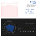 CL Brakes - Kit 4 pz. pastiglie freno (5002W43T14.5) - Ravasicorse