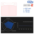 CL Brakes - Kit 4 pz. pastiglie freno (5002W43T16) - Ravasicorse