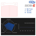 CL Brakes - Kit 4 pz. pastiglie freno (5002W43T16) - Ravasicorse