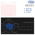 CL Brakes - Kit 4 pz. pastiglie freno (5002W48T14) - Ravasicorse