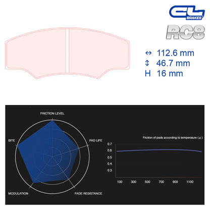 CL Brakes -  Kit 4 pcs. plaquettes de frein (5003W40T16)