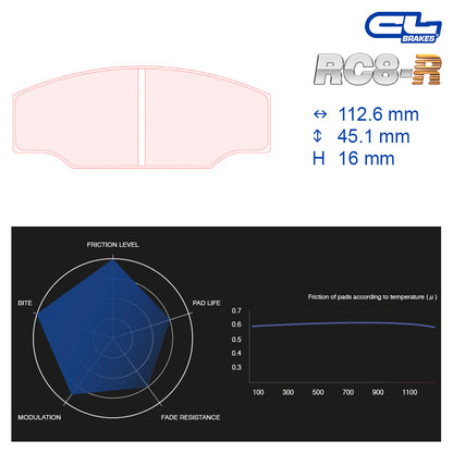 CL Brakes -  Kit 4 pcs. plaquettes de frein (5003W43T16)