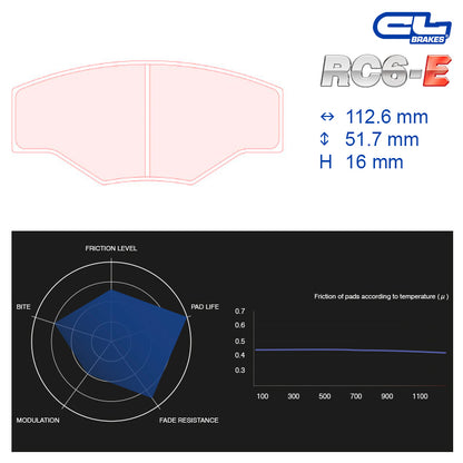 CL Brakes -  Kit 4 pcs. plaquettes de frein (5003W48T16)