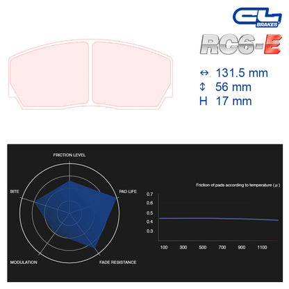 CL Brakes -  Kit 4 pcs. plaquettes de frein (5004W50T17)