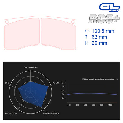 CL Brakes -  Kit 4 pcs. plaquettes de frein (5005W50T20)