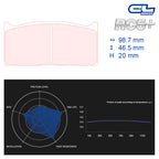 CL Brakes - Kit 4 pz. pastiglie freno (5006W43T20) - Ravasicorse
