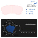 CL Brakes - Kit 4 pz. pastiglie freno (5007W43T16) - Ravasicorse