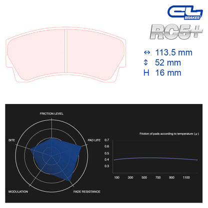 CL Brakes -  Kit 4 pcs. plaquettes de frein (5007W43T16)