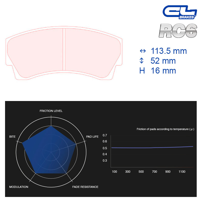 CL Brakes -  Kit 4 pcs. plaquettes de frein (5007W43T16)