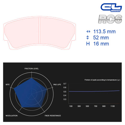 CL Brakes -  Kit 4 pcs. plaquettes de frein (5007W43T16)