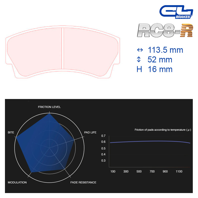 CL Brakes - Kit 4 pz. pastiglie freno (5007W43T16) - Ravasicorse