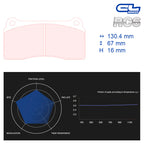 CL Brakes - Kit 4 pz. pastiglie freno (5008W52T16) - Ravasicorse