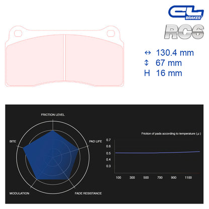 CL Brakes -  Kit 4 pcs. plaquettes de frein (5008W52T16)