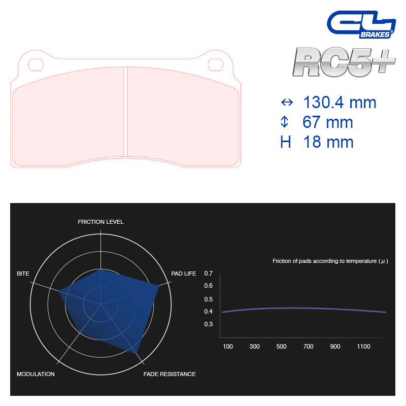 CL Brakes -  Kit 4 pcs. plaquettes de frein (5008W52T18)