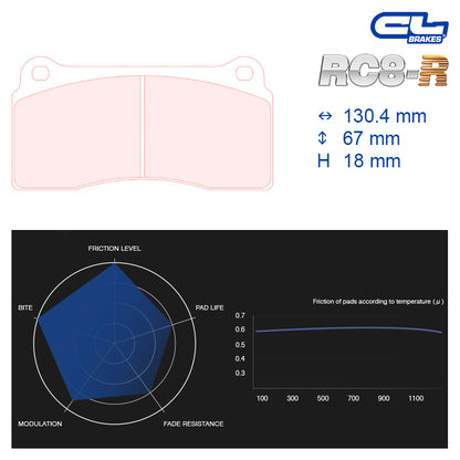 CL Brakes -  Kit 4 pcs. plaquettes de frein (5008W52T18)