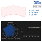 CL Brakes - Kit 4 pz. pastiglie freno (5009W46T25) - Ravasicorse