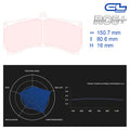 CL Brakes - Kit 4 pz. pastiglie freno (5009W51T16) - Ravasicorse