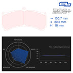 CL Brakes - Kit 4 pz. pastiglie freno (5009W51T18) - Ravasicorse