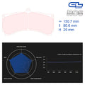 CL Brakes - Kit 4 pz. pastiglie freno (5009W51T25) - Ravasicorse