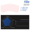 CL Brakes - Kit 4 pz. pastiglie freno (5009W54T16) - Ravasicorse