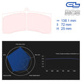 CL Brakes - Kit 4 pz. pastiglie freno (5011W50T25) - Ravasicorse