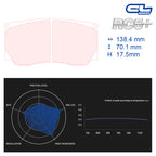 CL Brakes - Kit 4 pz. pastiglie freno (5011W61T17.5) - Ravasicorse