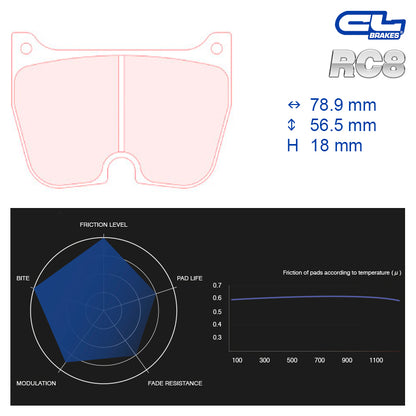 CL Brakes -  Kit 8 pcs. plaquettes de frein (5013W45T18)