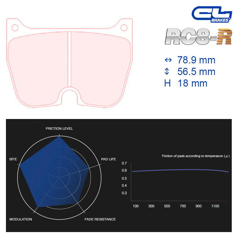 CL Brakes -  Kit 8 pcs. plaquettes de frein (5013W45T18)