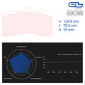 CL Brakes - Kit 4 pz. pastiglie freno (5014W54T25) - Ravasicorse