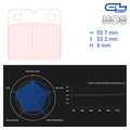 CL Brakes - Kit 4 pz. pastiglie freno (5018W51T25) - Ravasicorse