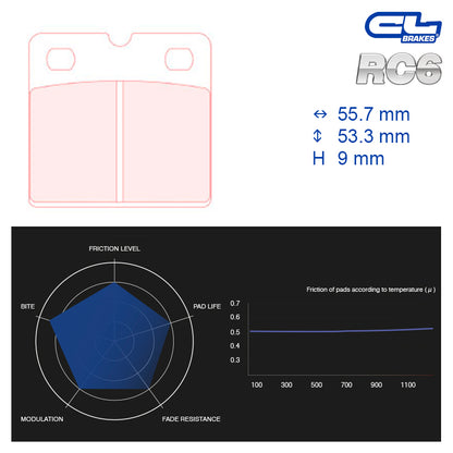 CL Brakes -  Kit 4 pcs. plaquettes de frein (5018W51T25)