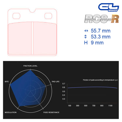 CL Brakes -  Kit 4 pcs. plaquettes de frein (5018W51T25)