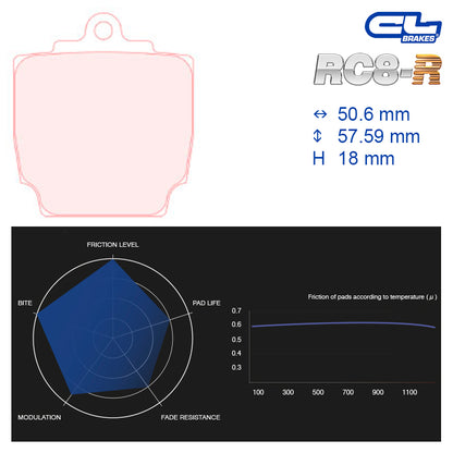 CL Brakes - Kit 12 pz. pastiglie freno (5017W46T18)