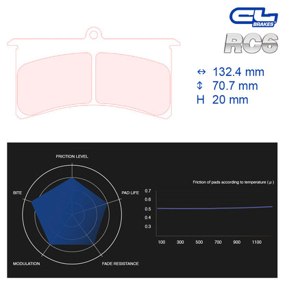 CL Brakes -  Kit 4 pcs. plaquettes de frein (5022W39T20)