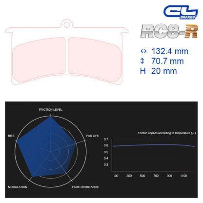 CL Brakes -  Kit 4 pcs. plaquettes de frein (5022W39T20)