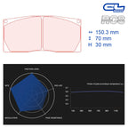 CL Brakes - Kit 4 pz. pastiglie freno (5023W65T30) - Ravasicorse