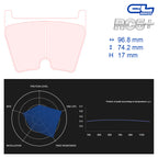 CL Brakes - Kit 8 pz. pastiglie freno (5024W56T17) - Ravasicorse