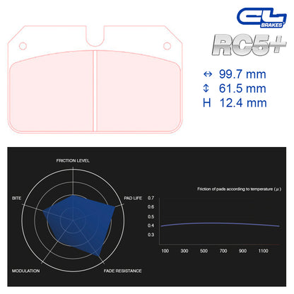 CL Brakes -  Kit 4 pcs. plaquettes de frein (5026W46T12)