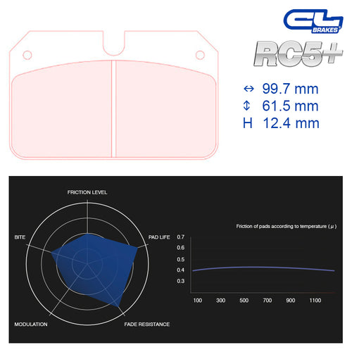 CL Brakes - Kit 4 pz. pastiglie freno (5026W46T12) - Ravasicorse