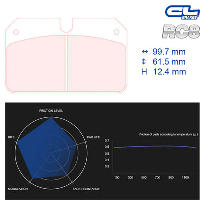 CL Brakes -  Kit 4 pcs. plaquettes de frein (5026W46T12)