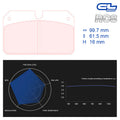 CL Brakes - Kit 4 pz. pastiglie freno (5026W46T16) - Ravasicorse