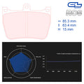 CL Brakes - Kit 8 pz. pastiglie freno (5027W46T15) - Ravasicorse