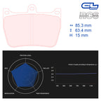 CL Brakes - Kit 8 pz. pastiglie freno (5027W46T15) - Ravasicorse