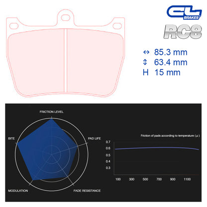 CL Brakes -  Kit 8 pcs. plaquettes de frein (5027W46T15)