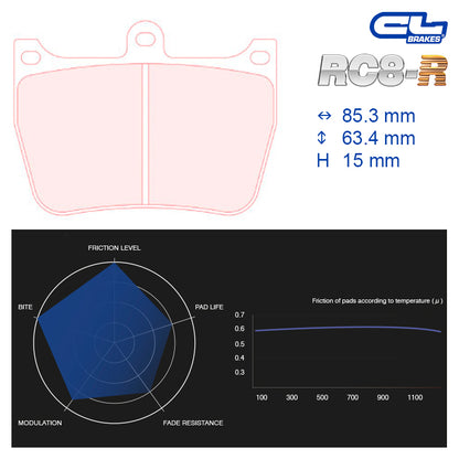 CL Brakes -  Kit 8 pcs. plaquettes de frein (5027W46T15)