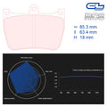 CL Brakes - Kit 8 pz. pastiglie freno (5027W46T18) - Ravasicorse