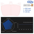 CL Brakes - Kit 8 pz. pastiglie freno (5027W46T20) - Ravasicorse