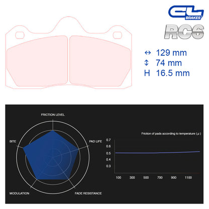 CL Brakes -  Kit 4 pcs. plaquettes de frein (5031W50T16)