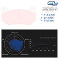 CL Brakes - Kit 4 pz. pastiglie freno (5038W45T14.5) - Ravasicorse