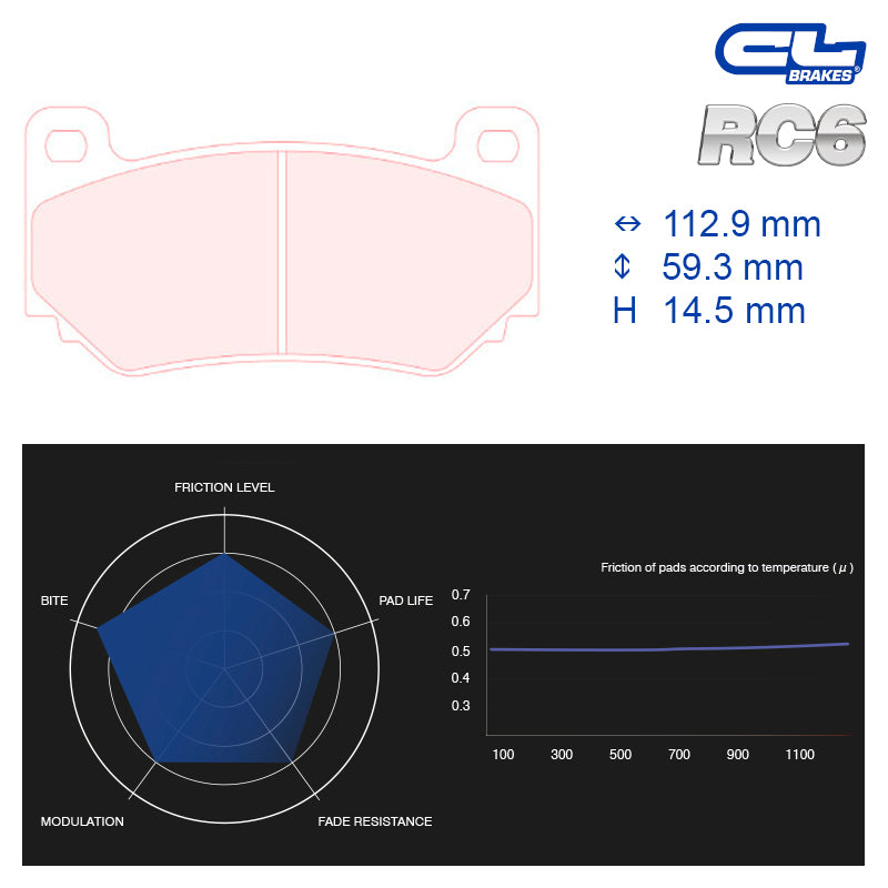 CL Brakes -  Kit 4 pcs. plaquettes de frein (5038W45T14.5)